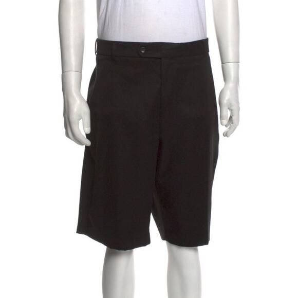 Maus & Hoffman Men’s Black Flat Front Knee-Length Shorts Size 3XL EUC - Picture 1 of 3